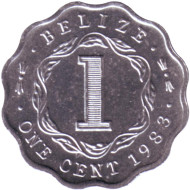 Монета 1 цент. 1983 год, Белиз. Монета 1 цент. 1983 год, Белиз.