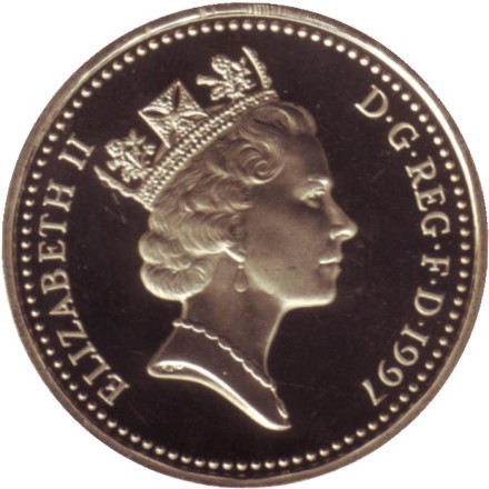 Монета 1 фунт. 1997 год, Великобритания. Львы. Proof. Монета 1 фунт. 1997 год, Великобритания. Львы. Proof.