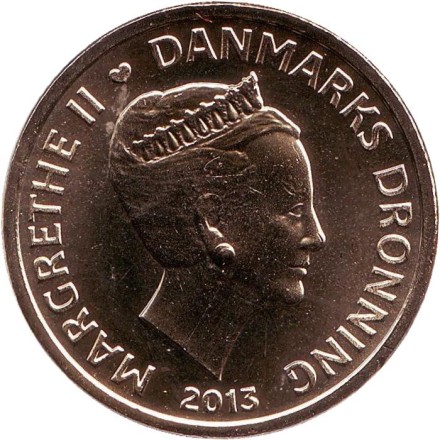 Монета 20 крон. 2013 год, Дания. Оле Рёмер.