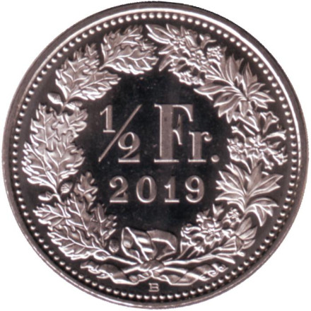 Монета 1/2 франка. 2019 год, Швейцария.