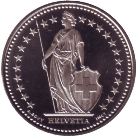 Монета 1/2 франка. 2019 год, Швейцария. Монета 1/2 франка. 2019 год, Швейцария.