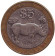 Монета 5 долларов. 2001 год, Зимбабве. Носорог.