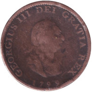 Монета 1 фартинг. 1799 год. Великобритания. Монета 1 фартинг. 1799 год. Великобритания.