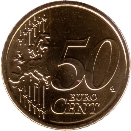 Монета 50 центов. 2021 год, Франция.