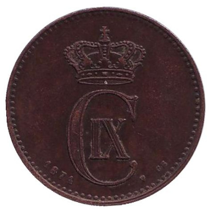 Монета 2 эре. 1874 год, Дания.