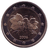 Монета 2 евро. 2006 год, Финляндия. Монета 2 евро. 2006 год, Финляндия.