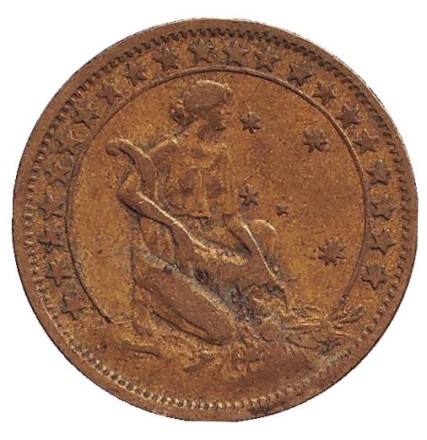 Монета 500 рейсов. 1924 год, Бразилия.
