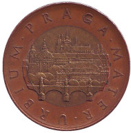 Монета 50 крон. 2009 год, Чехия. Из обращения. Прага. Монета 50 крон. 2009 год, Чехия. Из обращения. Прага.
