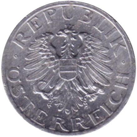 Монета 5 грошей. 1986 год, Австрия. Имперский орёл. Монета 5 грошей. 1986 год, Австрия. Имперский орёл.