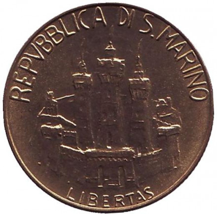 Монета 200 лир. 1984 год, Сан-Марино. Энрико Ферми.