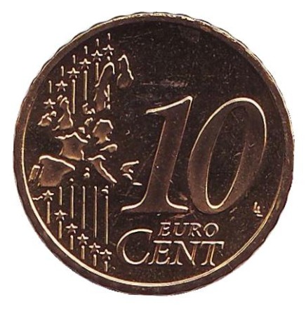 Монета 10 центов. 2004 год, Австрия. Монета 10 центов. 2004 год, Австрия.