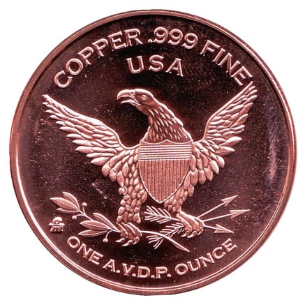 Рак. "Знаки зодиака." Монетовидный жетон. Унция меди 999. США. 