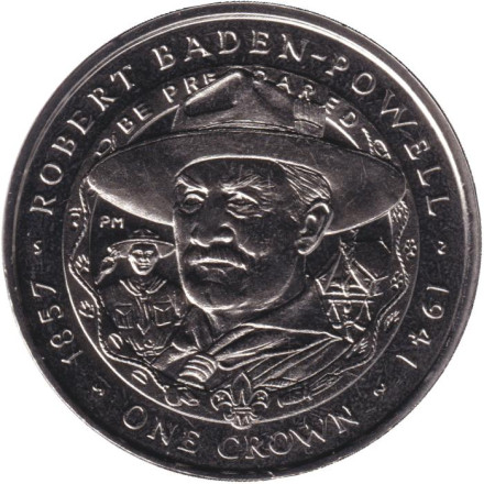 Монета 1 крона, 2007 год, Фолклендские острова. Великие Британцы. Роберт Баден-Пауэлл.