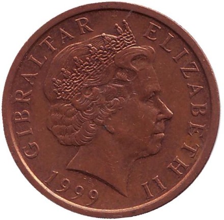 Монета 2 пенса. 1999 год, Гибралтар. Маяк. (AB).