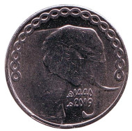 Монета 5 динаров. 2019 год, Алжир. Слон. Монета 5 динаров. 2019 год, Алжир. Слон.