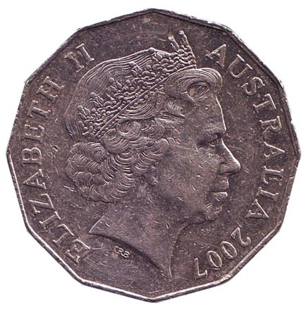 Монета 50 центов. 2007 год, Австралия.