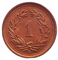 Монета 1 раппен. 1914 год, Швейцария. aUNC. Монета 1 раппен. 1914 год, Швейцария. aUNC.
