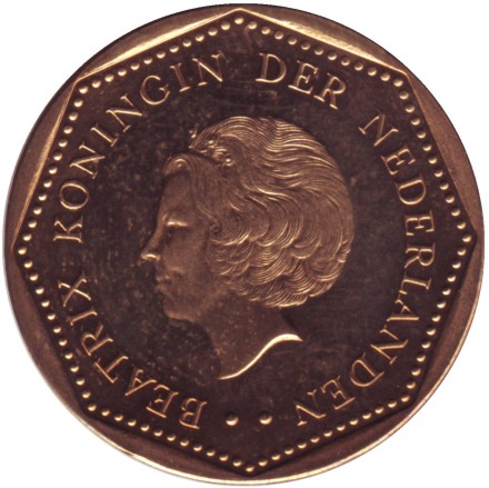 Монета 2,5 гульдена. 1996 год, Нидерландские Антильские острова. Монета 2,5 гульдена. 1996 год, Нидерландские Антильские острова.