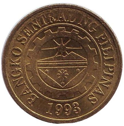 Монета 25 сентимо. 2014 год, Филиппины.