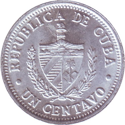 Монета 1 сентаво. 2007 год, Куба. Монета 1 сентаво. 2007 год, Куба.