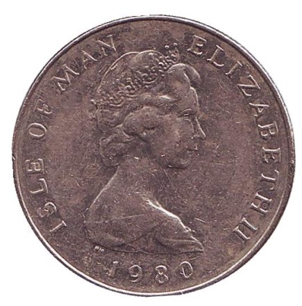 Монета 5 пенсов. 1980 год, Остров Мэн. (AB). Мэнский лохтан. Монета 5 пенсов. 1980 год, Остров Мэн. (AB). Мэнский лохтан.