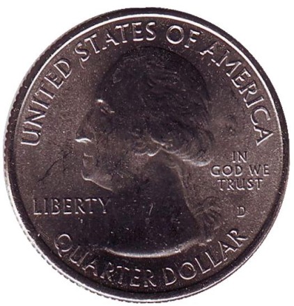 Монета 25 центов (D). 2016 год, США. Национальный исторический парк Харперс Ферри. Парк № 33.