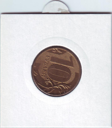 Монета 10 рублей. 2011 год, Россия. Брак. Поворот.