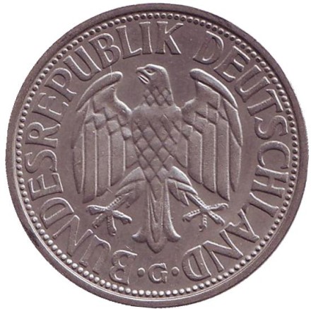 Монета 2 марки. 1951 год (G), ФРГ. Монета 2 марки. 1951 год (G), ФРГ.