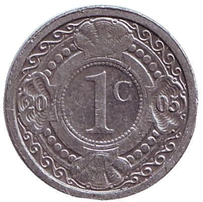 Монета 1 цент. 2005 год, Нидерландские Антильские острова. Цветок апельсинового дерева. Монета 1 цент. 2005 год, Нидерландские Антильские острова. Цветок апельсинового дерева.