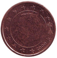 Монета 2 цента. 2000 год, Бельгия. Монета 2 цента. 2000 год, Бельгия.