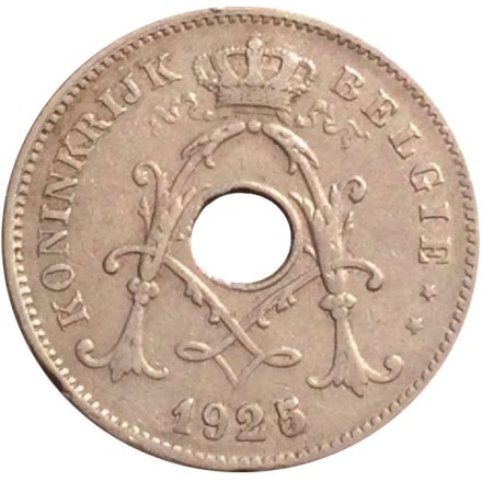 Монета 10 сантимов. 1925 год, Бельгия. (Belgie)