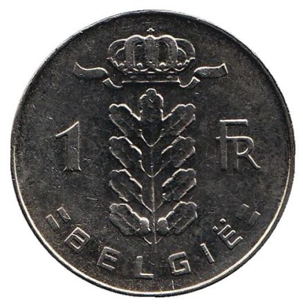 Монета 1 франк. 1972 год, Бельгия. (Belgie)