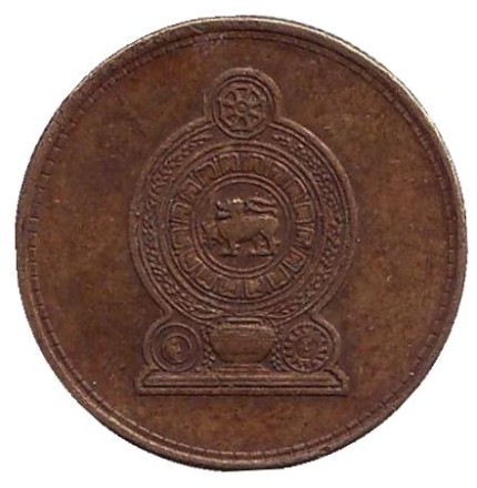 Монета 1 рупия. 2008 год, Шри-Ланка. Монета 1 рупия. 2008 год, Шри-Ланка.