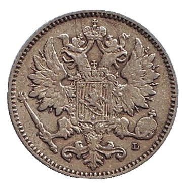 Монета 25 пенни. 1902 год, Финляндия в составе Российской Империи. Редкая. Монета 25 пенни. 1902 год, Финляндия в составе Российской Империи. Редкая.