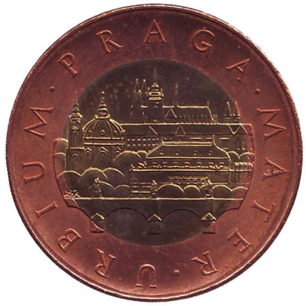Монета 50 крон. 2011 год, Чехия. Прага.