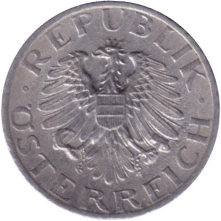 Монета 5 грошей. 1984 год, Австрия. Имперский орёл.