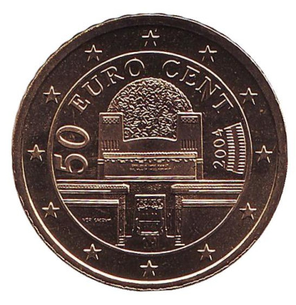 Монета 50 центов. 2004 год, Австрия.