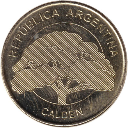 Монета 10 песо. 2019 год, Аргентина. Кальден. "Деревья Аргентины". Монета 10 песо. 2019 год, Аргентина. Кальден. "Деревья Аргентины".
