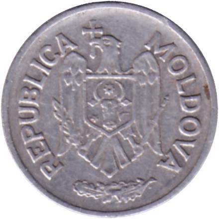 Монета 50 бани. 1993 год, Молдавия. Монета 50 бани. 1993 год, Молдавия.