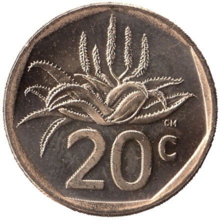 Монета 20 центов. 2024 год, ЮАР.