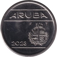 Монета 25 центов, 2023 год, Аруба.