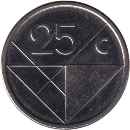 Монета 25 центов, 2023 год, Аруба. Монета 25 центов, 2023 год, Аруба.