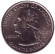 Монета 25 центов (D). 2002 год, США. Миссисипи. Штат № 20.