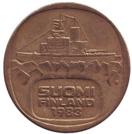 Монета 5 марок, 1983 год (N), Финляндия. Ледокол Урхо.