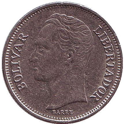 Монета 50 сентимо, 1988 год, Венесуэла. Герб Венесуэлы. Монета 50 сентимо, 1988 год, Венесуэла. Герб Венесуэлы.