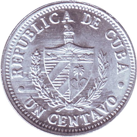 Монета 1 сентаво. 2008 год, Куба.