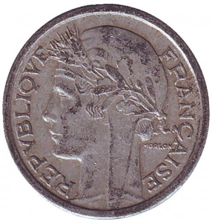 Монета 1 франк. 1949 год, Франция.