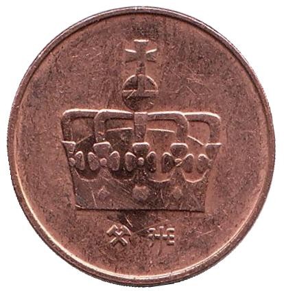 Монета 50 эре. 2000 год, Норвегия. Животное. Монета 50 эре. 2000 год, Норвегия. Животное.