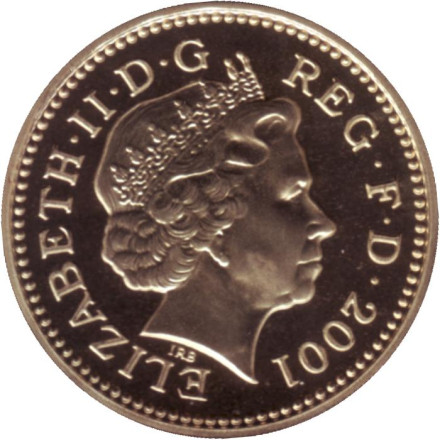 Монета 1 фунт. 2001 год, Великобритания. Кельтский крест. Proof.