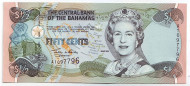 Банкнота 50 центов. 2001 год, Багамские острова. Банкнота 50 центов. 2001 год, Багамские острова.
